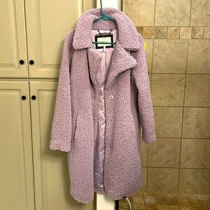 Faux Fur Purple Coat